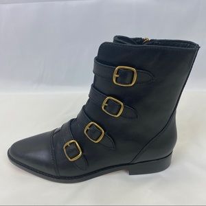 J Crew Multibuckle Leather Short Ankle 